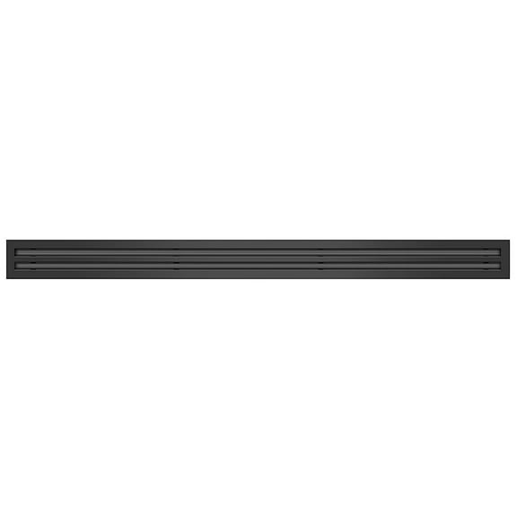 BUILDMART - 48 Linear Slot Diffuser - 2 Slot - Double Slot - Black Decorative Aluminum Air Vent - Heating and Cooling Modern AC Vent Cover for Ceiling, Walls Floors - Texas Buildmart