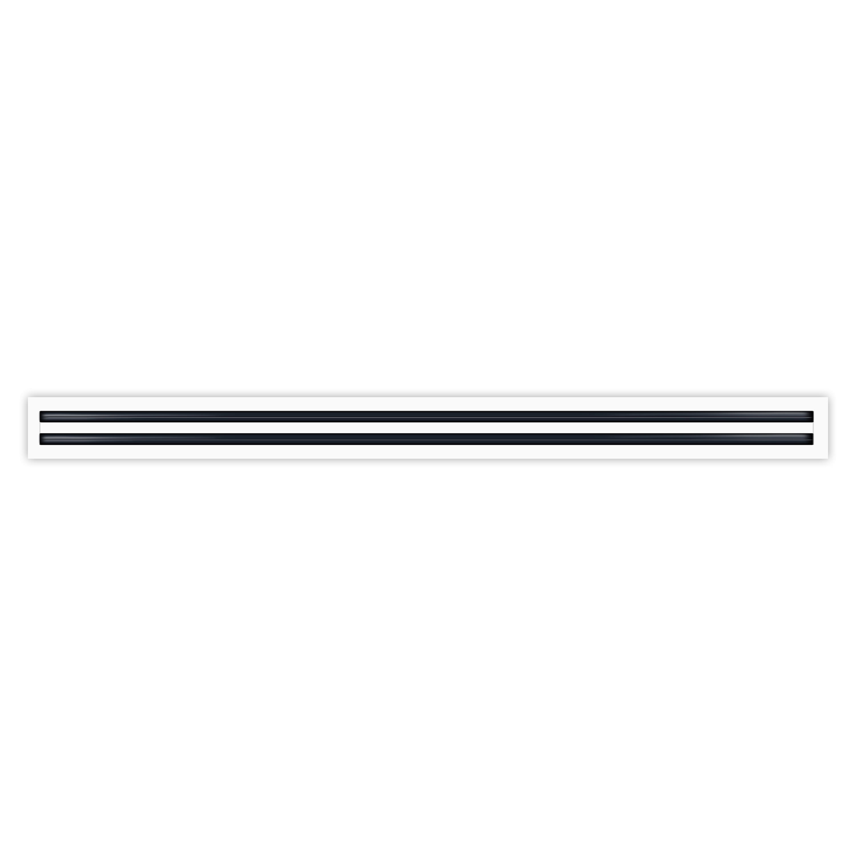 BUILDMART - 48" Linear Slot Diffuser - 2 Slot - Double Slot - White Decorative Air Vent - Modern AC Vent Cover for Ceiling, Walls & Floors - Texas Buildmart