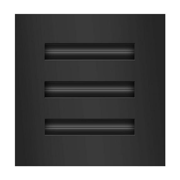 BUILDMART - 6x6 Modern AC Vent Cover - Decorative Black Aluminum Air Vent - Standard Linear Slot Diffuser - Heating and Cooling Register Grille for Ceiling, Walls & Floors - Texas Buildmart