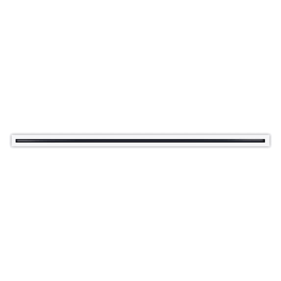 BUILDMART - 72" Linear Slot Diffuser - (1 Slot) Single Slot - White Decorative Aluminum Air Vent - Heating and Cooling Modern AC Vent Cover for Ceiling, Walls & Floors - Texas Buildmart