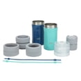 thumbnail image 1 of BUILT 5-in-1 14 oz Insulated Stainless Steel Can Cooler and Drink Sleeve Set, Poseidon and Cockatoo, 1 of 10