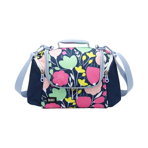 BUILT All Day Insulated Polyester Lunch Bag in Fun Floral