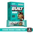 thumbnail image 1 of BUILT Puff Protein Bar, Cookie Dough Chunk, 15g Protein, Collagen, 160 Calories, 4 Count Box, 1.55 oz Bars, 1 of 8