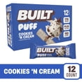 thumbnail interactive-video image 1 of BUILT Bar Puff Protein Snack Bars, 17g Protein, Cookies N Cream, No Gluten Free - 12 Pack, 1 of 11