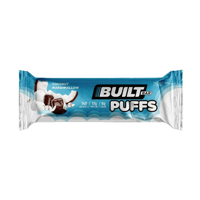 BUILT Bars Protein Bar, Gluten Free, Coconut Marshmallow Low Sugar