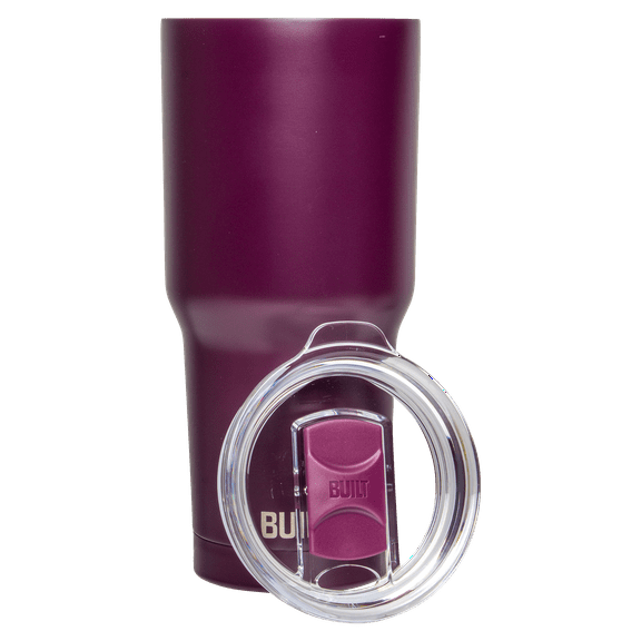 BUILT Double Walled Stainless Steel Tumbler With Lid (Grape Wine, 30oz)