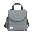 thumbnail image 1 of BUILT Insulated Reusable Polyester Kids Lunch Box Puffer Bag with Side Pocket, Grey, 1 of 8