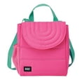 thumbnail interactive-video image 1 of BUILT Insulated Reusable Polyester Kids Lunch Box Puffer Bag with Side Pocket, Pink, 1 of 13