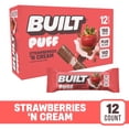 thumbnail interactive-video image 1 of BUILT Bar Puff Protein Snack Bars, 15g Protein, Strawberries N Cream, Gluten Free, 12 Pack, 1 of 11