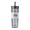 thumbnail image 1 of BUILT Torrent 24 oz Double-Wall Acrylic Tumbler Water Bottle with Straw, Gray, 1 of 11