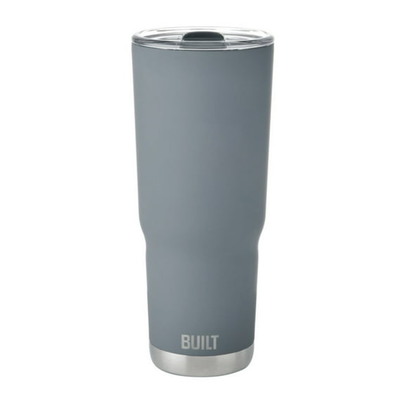 BUILT Torrent 30 oz Double-Wall Insulated Stainless Steel Tumbler Water Bottle, Gray