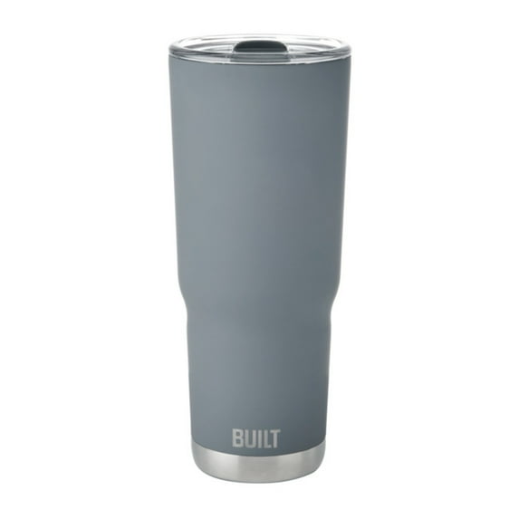 BUILT Torrent 30 oz Double-Wall Insulated Stainless Steel Tumbler Water Bottle, Gray