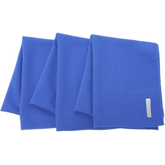 BUILTCOOL Adult Cooling Towel - 3 Pack, Men & Women Neck Cooling Towel, Sapphire