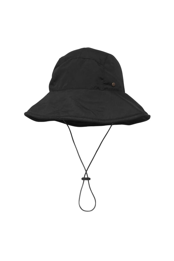 Adult Riverguide Bucket Cap - Adjustable Boonie Hat for Fishing, Camping, and Kayaking - Medium/Large, Black