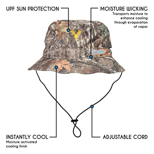 BUILTCOOL Men?s Camo Bucket Hat - Boonie Cap for Fishing, Hunting, Camping, and Kayaking