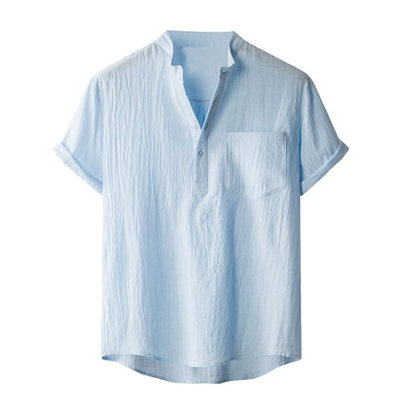 BUIgtTklOP No Boundaries Mens Shirts Clearance Plus Size Hawaiian Solid Short Sleeve Beach Shirt Patchwork Summer Casual Button Turn-Down Collar Shirts