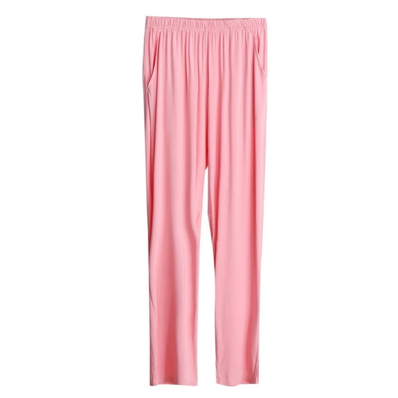 BUIgtTklOP Pants For Women 2024,Women's Solid Color Trousers Thin Casual Pajamas Loose Large Size Home Trousers Sports Can Worn Outside