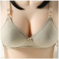 thumbnail image 1 of Buigttklop Bras for Women,Woman'S Plus Size Wire Free Comfortable Push Up Hollow Out Bra Underwear Beige Xl, 1 of 4