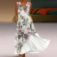 thumbnail image 1 of BUIgtTklOP Dresses for Women 2023,Women's Printing Casual Spring And Summer Sleeveless V-Neck Slim Binding Dress, 1 of 6