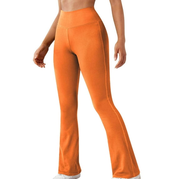 Buigttklop Flare Leggings,Crossover Yoga Pants with Tummy Control,High-Waisted and Wide Leg