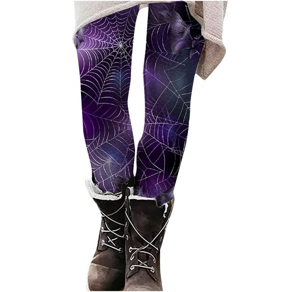 Buigttklop 2024 Halloween Leggings for Women Halloween Printed High Waist Workout Plus Size Gym Athletic Running Casual Yoga Pants