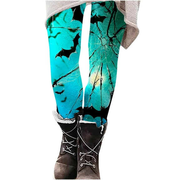 BUIgtTklOP No Boundaries 2024 Halloween Leggings for Women Halloween Printed High Waist Workout Plus Size Gym Athletic Running Casual Yoga Pants