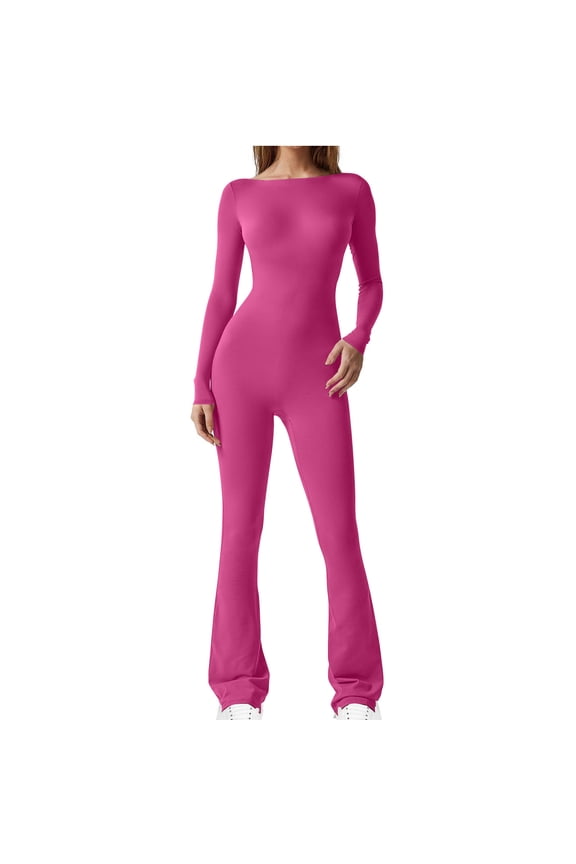 Jumpsuit for Women Spring and Fall Tight Waistband Sleeveless Neck Long Jumpsuit