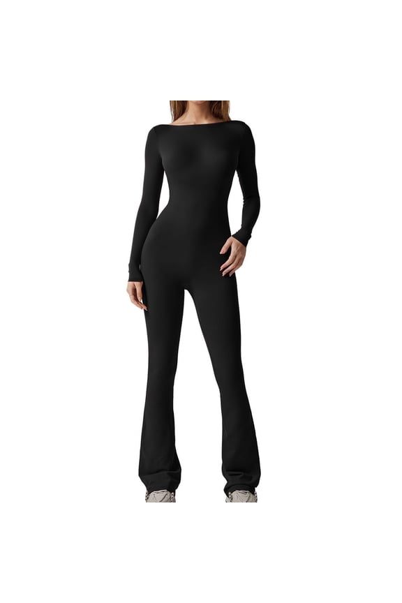 Jumpsuit for Women Spring and Fall Tight Waistband Sleeveless Neck Long Jumpsuit