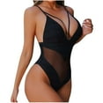 thumbnail image 1 of Buigttklop One Piece Swimsuit Women Bathing Suits Tummy Control Cheeky Tie Side High Cut One Piece Swimsuits Swimwear, 1 of 6
