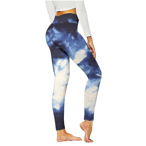 Buigttklop Pants for Women Casual Women Printed Gradient Span Ladies High Waist Wide Leg Trousers Yoga Pants Long Pants