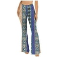 thumbnail image 1 of BUIgtTklOP No Boundaries Pants for Women Clearance Women's Boho Hippie High Waist Wide Leg Long Flared Bell Bottom Pants, 1 of 5