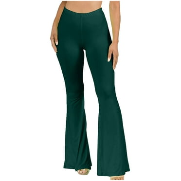 BUIgtTklOP No Boundaries Pants for Women Clearance Women's Boho Hippie High Waist Wide Leg Long Flared Bell Bottom Pants