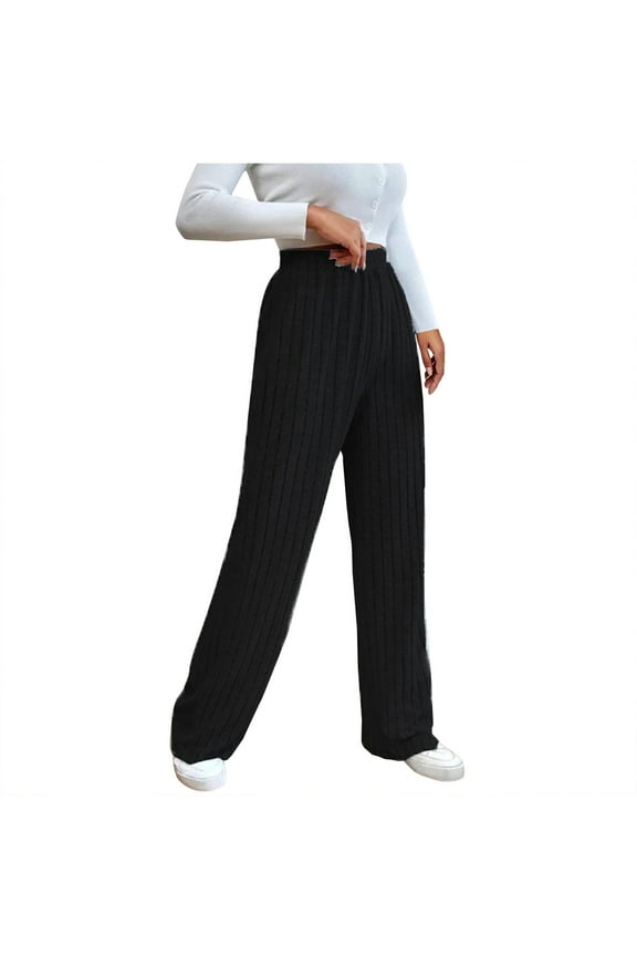 Pants for Women Women'S Casual Solid Color High Waist Elasticated Yoga Pants Trousers