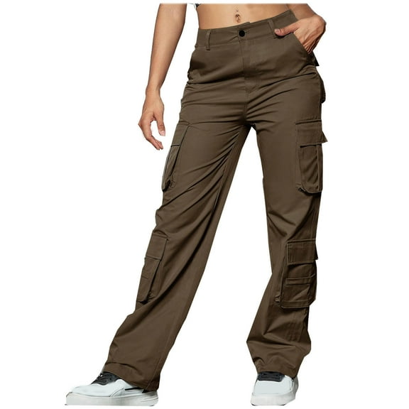 Buigttklop Pants for Women Women'S Elastic and Able Casual Plaid Pants