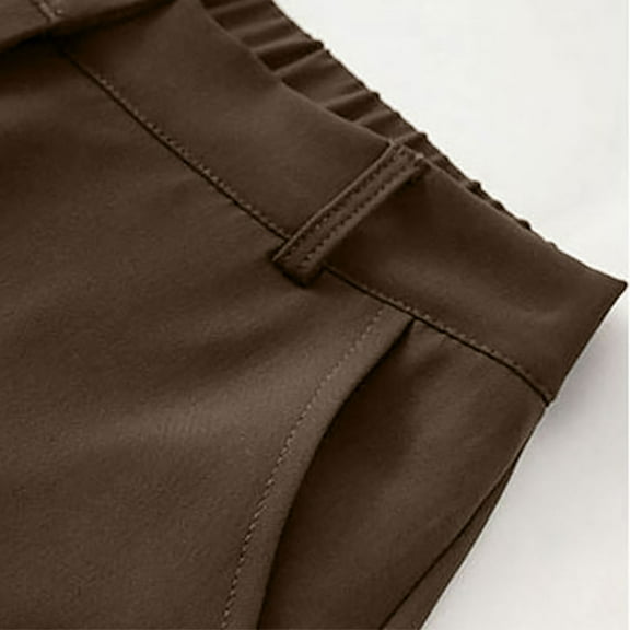 Buigttklop Pants for Women Women'S High Waist Wide Leg Pants Solid Color Versatile Casual Suit Pants