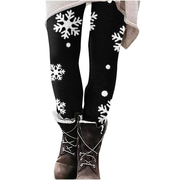 Buigttklop Pants for Women Womens Casual Christmas Printed Tight Leggings High Waist Pants