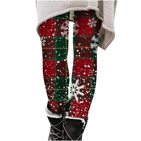 Buigttklop Pants for Women,Women'S Christmas Running Printing Elasticity Pants Workout Leggings Yoga Pants