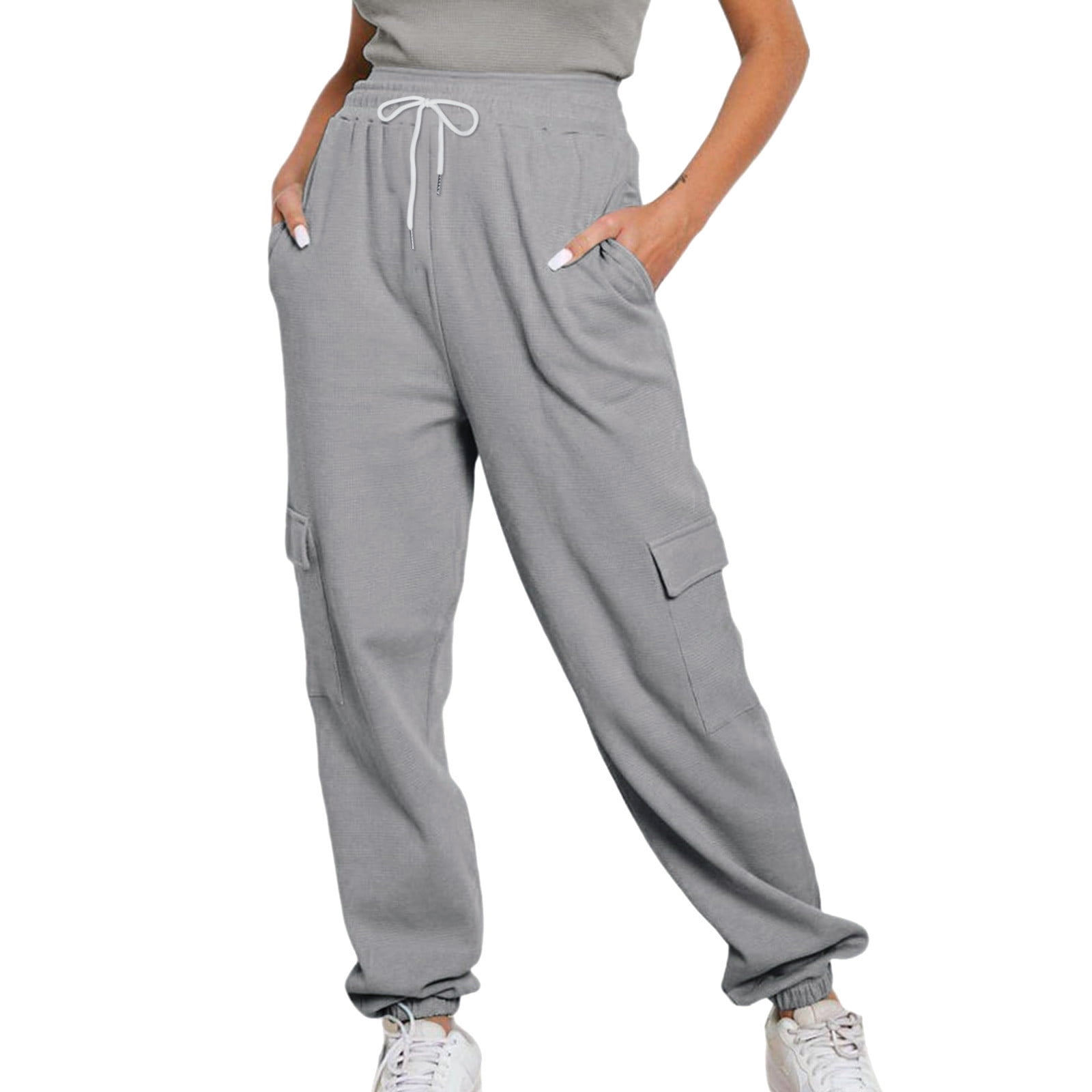 BUIgtTklOP Pants Women Plus Size Jogging Pants Casual SweatPants With  Pocket Elastic Waist Lounge Pants For Workout Running