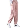 thumbnail image 1 of Buigttklop Pants for Women,Women Plus Velvet Elastic Lace-Up Casual Sweatpants Pants, 1 of 6