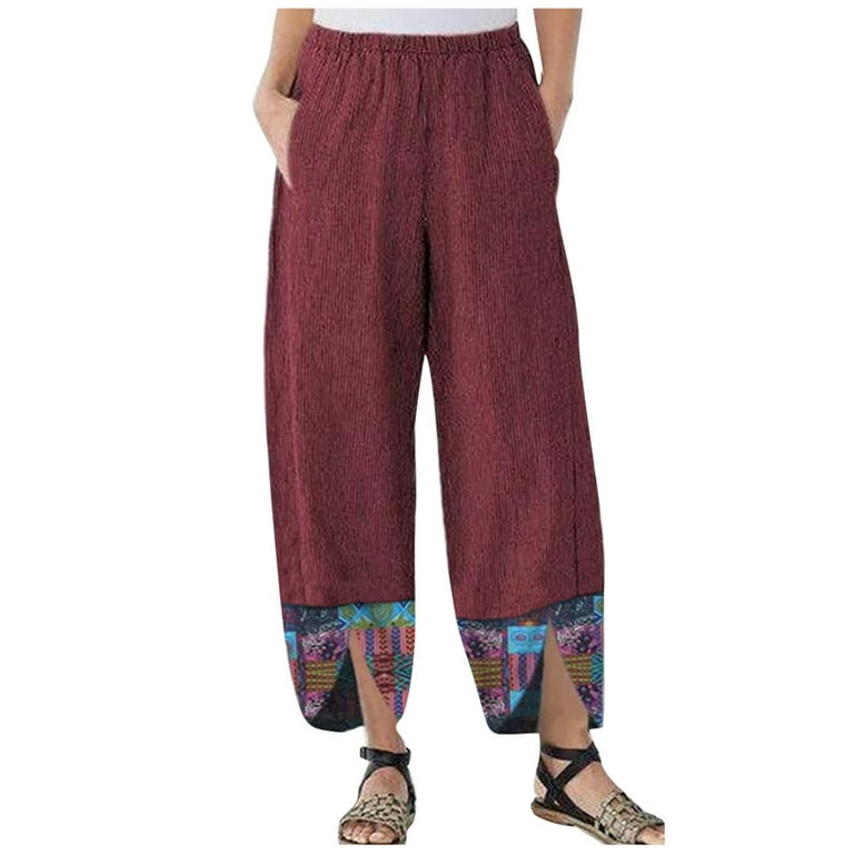 BUIgtTklOP Pants for Women Clearance, Women Summer Casual Loose