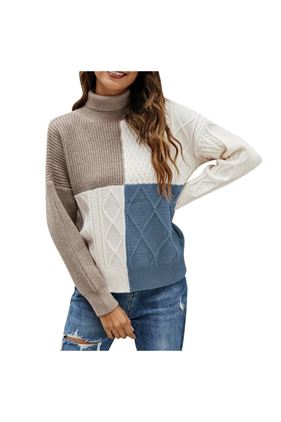 Sweaters for Women Women'S Loose Pullover Cloud Sweater Long Sleeve Crew Neck Tops Shirt Crew Neck Sweate Blue