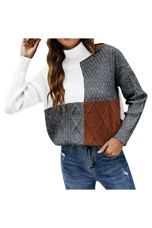 Sweaters for Women Women'S Loose Pullover Cloud Sweater Long Sleeve Crew Neck Tops Shirt Crew Neck Sweate Red