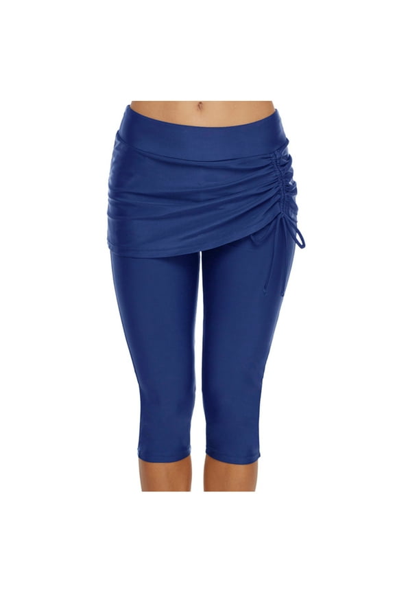 Swimsuits for Women 2024 Clearance Women New Conservative High Waist Capris Sports Training Swimming Pants