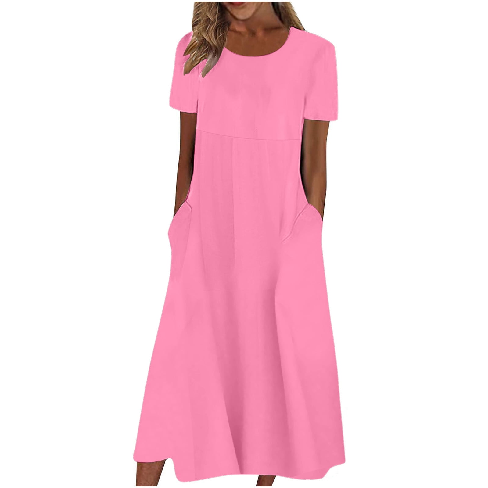 BUIgtTklOP Time and Tru Dresses For Women 2023 Clearance!Casual Round
