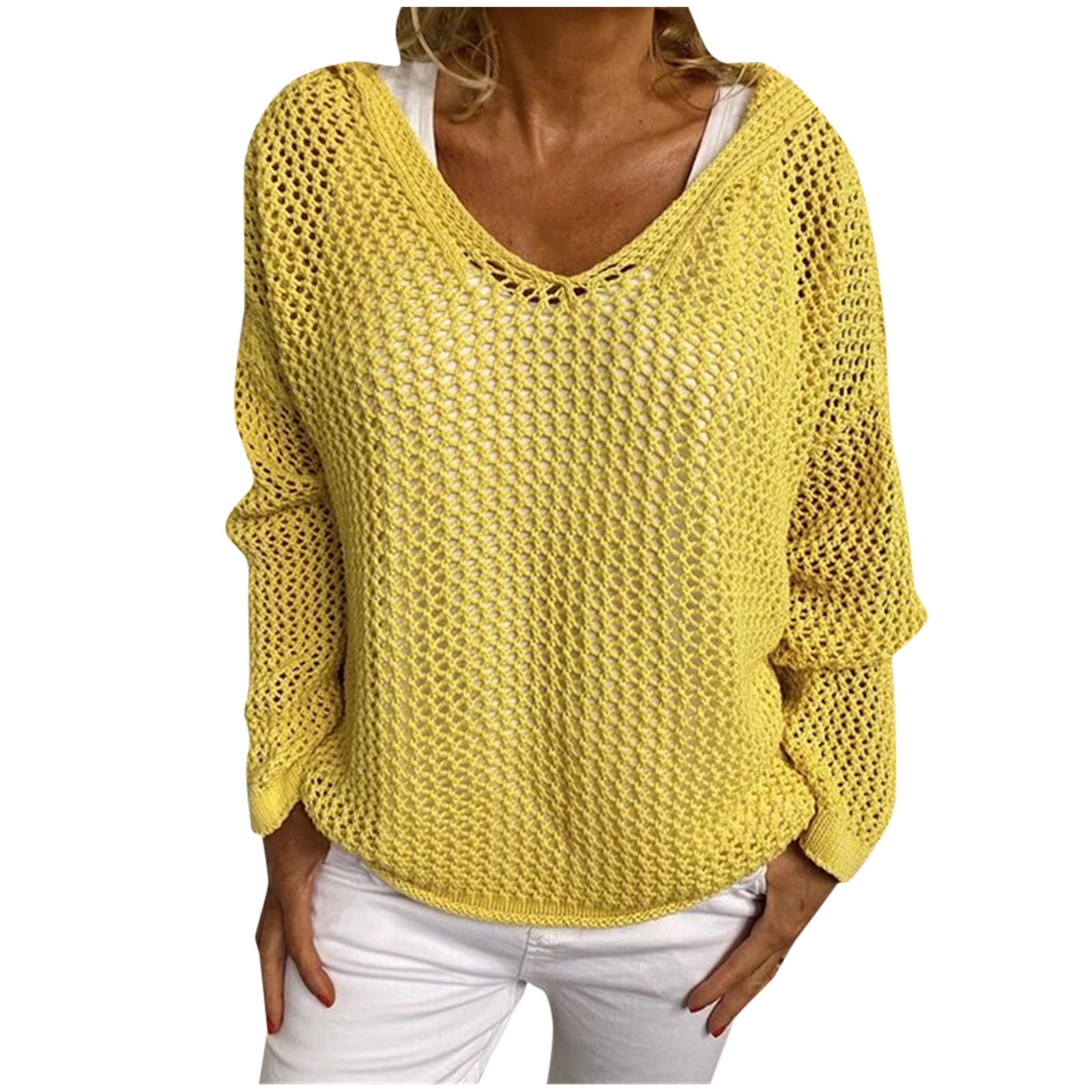 BUIgtTklOP Time and Tru Sweaters for Women Clearance Women'S Knitted
