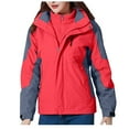 thumbnail image 1 of BUIgtTklOP Winter Coats Clearance,Women Detachable Cap And Windproof Thick Three-In-One Jacket Outdoor Sports Warm Jacket, 1 of 5
