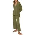 thumbnail image 1 of BUIgtTklOP Women 2 Piece Outfits Oversized Loungewear Loose Slouchy Set 2023 Fall Sweatsuit Matching Lounge Sets, 1 of 5