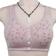 thumbnail image 1 of BUIgtTklOP Women Bras Plus Size,Ladies Bra Wire Free Underwear Onepiece Bra Everyday Underwear Bras Pink 48, 1 of 5