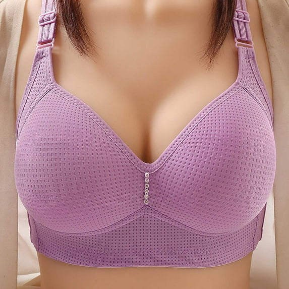 Buigttklop Women Bras Plus Size,Ladies Bra without Steel Rings Sexy Vest Large Size Lingerie Underwire Nursing Bras