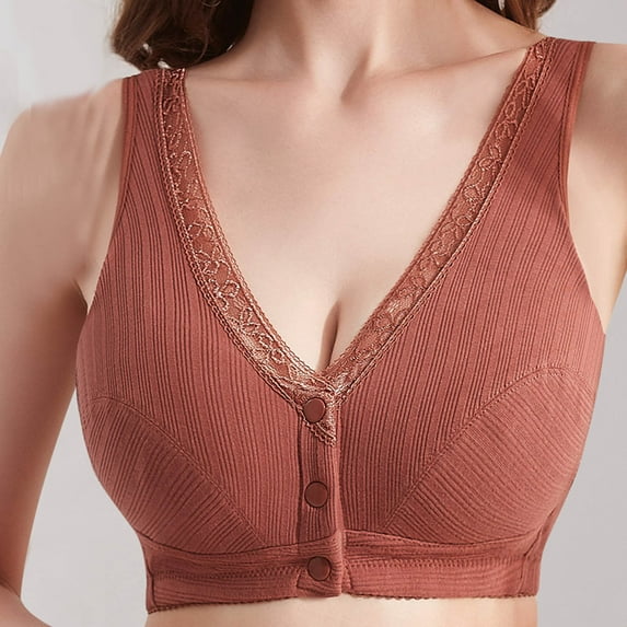 Buigttklop Women Bras Plus Size,Ladies Sexy Ladies Bra without Steel Rings Sexy Vest Large Size Lingerie Underwear